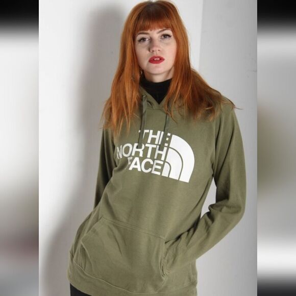 The North Face Green Logo Hoodie - sz Large - Picture 1 of 7